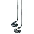 Shure SE215 PRO Wired Earbuds - Professional Sound Isolating Earphones, Clear Sound & Deep Bass, Single Dynamic MicroDriver, Secure Fit in Ear Monitor, Plus Carrying Case & Fit Kit - Black (SE215-K)