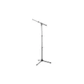 K&M Konig & Meyer 25200.500.55 Microphone Stand With 2 Piece Telescopic Boom Arm | Easy Height Adjustment | Folding Leg Design | Non-Slip Tripod Base | Pro Grade for all Musicians | German Made