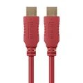 Monoprice HDMI High Speed Cable - 6 Feet - Red, 4K@60Hz, HDR, 18Gbps, YUV 4:4:4, 28AWG - Select Series