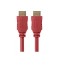 Monoprice HDMI High Speed Cable - 6 Feet - Red, 4K@60Hz, HDR, 18Gbps, YUV 4:4:4, 28AWG - Select Series