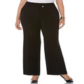 Rafaella Women's Plus-Size Curvy-Fit Gabardine Bootcut Trouser - Black - 16W