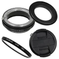Fotodiox 67mm Macro Reverse Ring Filter Kit Compatible with 67mm Filter Thread Lenses to Nikon F-Mount Cameras - with UV Filter, Mechanical Aperture Control Adapter, and Cap