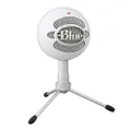 Blue Microphones iCE USB Mic for Recording and Streaming on PC and Mac, Cardioid Condenser Capsule, Adjustable Stand, Plug and Play – White