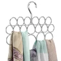 InterDesign Axis Scarf Hanger - Storage Organizer Rack for Scarves, Neck Ties, Belts, Shawls, Pashminas and Accessories - 18 Loops, Chrome