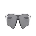 Oakley Men's OO9206 Radarlock Path Asian Fit Wrap Sunglasses, Matte White/Slate Iridium, 38 mm