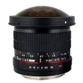 Rokinon HD8M-N f/3.5 HD Fisheye Lens, Black, 8mm