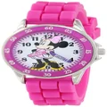 Disney Girl's Quartz Metal and Rubber Watch, Color:Pink (Model: MN1157)