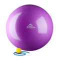 Black Mountain Products 2000-Pound Anti Burst Exercise Stability Ball with Pump, Purple, 75cm