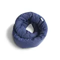 Huzi Infinity Pillow - Travel Pillow - Versatile Soft Neck Pillow for Sleep in Airplane, Train, Bus, Office (Navy)