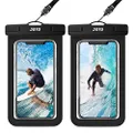 JOTO Universal Waterproof Phone Pouch Cellphone Dry Bag Case for iPhone 15 14 13 12 11 Pro Max Mini Plus Xs XR X 8 7 6S, Galaxy S23 S22 S21 Plus Note, Pixel up to 7" - Black
