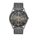 Skagen Holst Men's Watch with Stainless Steel Mesh or Leather Band, Gray Steel Mesh, One Size, Holst