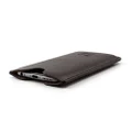 Dockem Executive Sleeve for iPhone SE 3 (2022), 13/12 mini, SE 2 (2020), iPhone 8, 7, 6, 6S: Premium Synthetic/Vegan Leather with Microfiber Lining, Slim, Simple, Slip-on Case [Dark Brown]
