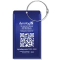 Dynotag® Web Enabled Smart Aluminum Convertible Luggage ID Tag + Braided Steel Loop, with DynoIQ™ & Lifetime Recovery Service (Sapphire Blue)