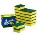 MR.SIGA Heavy Duty Scrub Sponge, 24 Count, Size:11 x 7 x 3cm, 4.3" x 2.8" x 1.2"