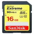 SanDisk 16GB Extreme SDHC UHS-I Memory Card - 90MB/s, C10, U3, V30, 4K UHD, SD Card - SDSDXNE-016G-GNCIN