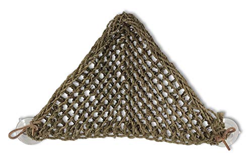 Penn Plax Lizard Lounger, 100% Natural Seagrass Fibers For Anoles, Bearded Dragons, Geckos, Iguanas, and Hermit Crabs Triangular 10 x 12 Inches