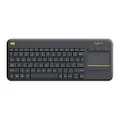 Logitech 920-007119 Wireless Touch Keyboard K400 Plus with Built-In Touchpad for Internet-Connected TVs, Black