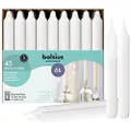 BOLSIUS White Household Candles Bulk Pack 45 Count - Unscented Dripless 7 Inch Dinner Candlesticks - 6+ Hours Burn Time - Premium European Quality - Consistent Smokeless Flame - 100% Cotton Wick