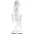 Blue Yeti USB Mic for Recording & Streaming on PC and Mac, 3 Condenser Capsules, 4 Pickup Patterns, Headphone Output and Volume Control, Mic Gain Control, Adjustable Stand, Plug & Play - Whiteout