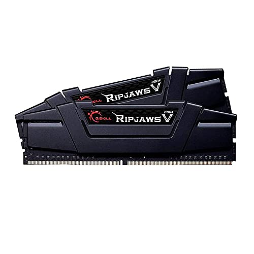 G.SKILL RipjawsV Series DDR4 RAM (XMP) 16GB (2x8GB) 3200MT/s CL16-18-18-38 1.35V Intel AMD Desktop Computer Memory U-DIMM - Black (F4-3200C16D-16GVKB)