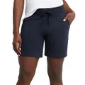 Hanes Women's Jersey Short, Navy, Small