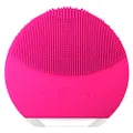 FOREO LUNA mini 2 Ultra-hygienic Facial Cleansing Brush | All Skin Types | Face Massager for Clean & Healthy Face Care | Extra Absorption of Facial Skin Care Products | Waterproof | Fuchsia