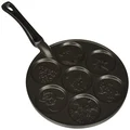 Nordic Ware Holiday Pancake Pan, Black 0.6 cup