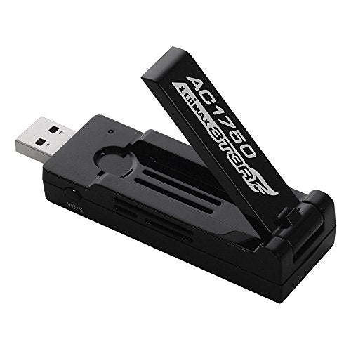 Edimax Wi-Fi 5 802.11ac AC1750, Dual-Band 2.4/5GHz Adapter for PC, Wireless AC USB 3.0 Adapter Dongle w/Foldaway Antenna, Up to 1750Mbps Transfer, Win11 Plug-n-Play, Mac OS, Linux, EW-7833UAC