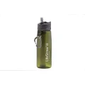 LifeStraw Go Water Bottle 2-Stage with Integrated 1,000L LifeStraw Filter and Activated Carbon, Green