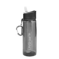 LifeStraw Go Water Bottle 2-Stage with Integrated 1,000L LifeStraw Filter and Activated Carbon, Grey