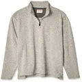 Wrangler Authentics Men’s Sweater Fleece Quarter-Zip, Light Heather Gray, Medium