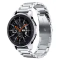 V-MORO Metal Strap Compatible with Galaxy Watch 46mm(2019) Bands/Galaxy Watch 3 45mm Bands Men Silver Solid Stainless Steel Replacement for Samsung Galaxy Watch 46mm(2019)/Gear S3/Galaxy Watch3 45mm