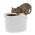 IRIS Top Entry Cat Litter Box, White