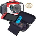 Nintendo Switch Zelda Sheikah Eye Carrying Case – Protective Deluxe Travel Case – Koskin Leather with Embossed Zelda Breath of The Wild Art – Official Nintendo Licensed Product