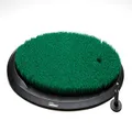 Fiberbuilt Flight Deck Golf Hitting Mat - Oval Shape Outdoor/Indoor Real Grass-Like Performance Golf Mat with Durable Adjustable Height Tee, Black/Green, 21.25" x 13.5" x 1.75"