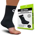 Ankle Brace Compression Sleeve for Men & Women (1 Pair) - Best Ankle Support Foot Braces for Pain Relief, Injury Recovery, Swelling, Sprain, Achilles Tendon Support, Plantar Fasciitis Socks