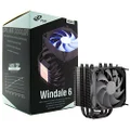 FSP Windale 6 CPU Cooler 6 Direct Contact Heatpipes 6mm Black Aluminum Alloy with 120mm Blue LED PWM Fan (AC601)
