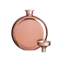 Barcraft Luxury Stainless Steel Mini Hip Flask with Decanting Funnel, 140 ml (5 fl oz) -Copper Effect, 8.7 x 2.5 x 10 cm
