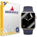 DeltaShield Screen Protector for Apple Watch (38mm Series 3, 2, 1 Compatible)(6-Pack) BodyArmor Anti-Bubble Military-Grade Clear TPU Film
