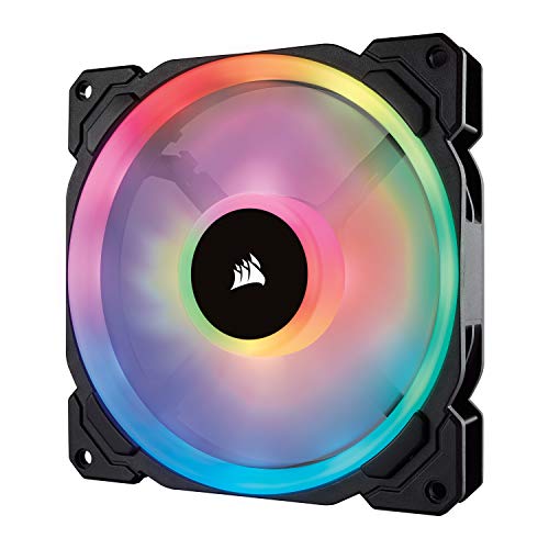 CORSAIR CO-9050073-WW LL140 Dual Light Loop PWM Hydraulic Fan, RGB LED, 140mm x 25mm, Single Pack