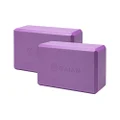 Gaiam Yoga Block (Set of 2) - Supportive Latex-Free EVA Foam Soft Non-Slip Surface for Yoga, Pilates, Meditation, Deep Purple