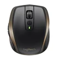 Logitech MX Anywhere 2 Wireless Mouse – Use On Any Surface, Hyper-Fast Scrolling, Rechargeable, for Apple Mac or Microsoft Windows Computers and laptops, Meteorite