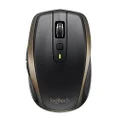 Logitech MX Anywhere 2 Wireless Mouse – Use On Any Surface, Hyper-Fast Scrolling, Rechargeable, for Apple Mac or Microsoft Windows Computers and laptops, Meteorite