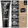 Hello Oral Care Activated Charcoal Teeth Whitening Fluoride Free Toothpaste, 4 Count