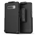 Encased Case with Belt Clip for Samsung Galaxy Note 8 Protective Phone Cover with Holster for Galaxy Note 8 (SlimShield Series) Smooth Black