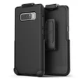 Encased Case with Belt Clip for Samsung Galaxy Note 8 Protective Phone Cover with Holster for Galaxy Note 8 (SlimShield Series) Smooth Black