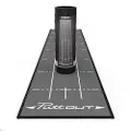 PuttOut Pro Golf Putting Mat - Perfect Your Putting (7.87-feet x 1.64-feet) (Gray)
