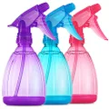 DilaBee Spray Bottles - 3 Pack - 12 Oz Water Spray Bottle for Hair, Plants, Cleaning Solutions, Cooking, BBQ, Squirt Bottle for Cats - Empty Spray Bottles - BPA-Free - Multicolor
