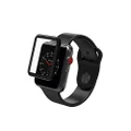 ZAGG 200101439 InvisibleShield Glass Curve Elite Extreme Impact and Full Screen Scratch Protection for Apple Watch Series 3, Black, 38mm