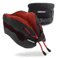 Cabeau Evolution Cool Travel Neck Pillow Cooling Airflow Vents, Memory Foam Neck Support, and Adjustable Clasp - Comfort On-The-Go with Carrying Case - Airplane, Train, Car, and Gaming (Red)